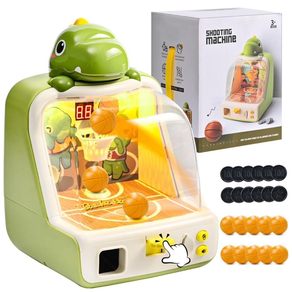 Dinosaur Tabletop Basketball Shooting Game Toy for Kids
