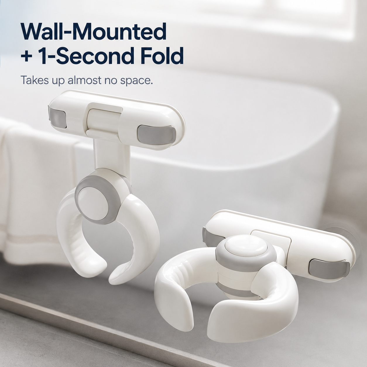 Wall-Mounted Bath Support Rack