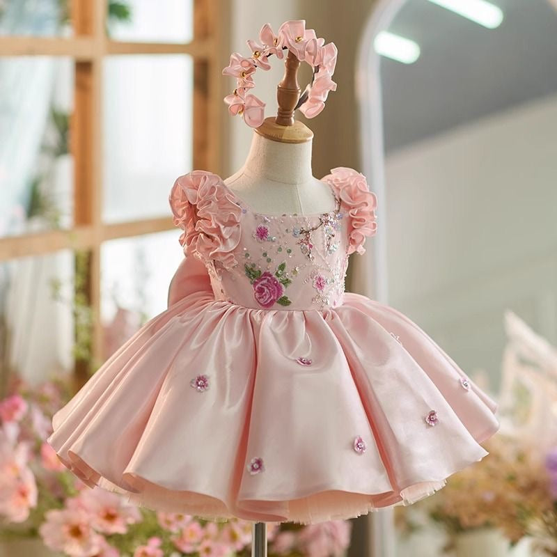 Blush Floral Princess Dress