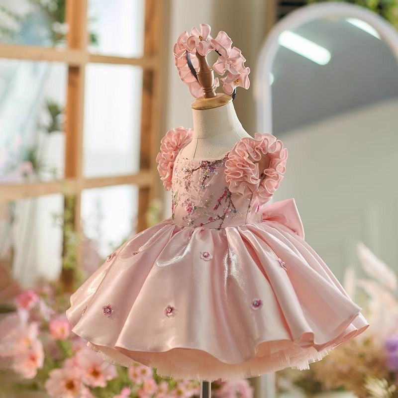 Blush Floral Princess Dress