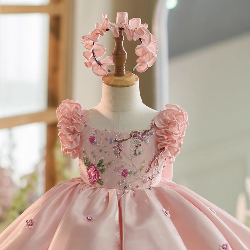 Blush Floral Princess Dress