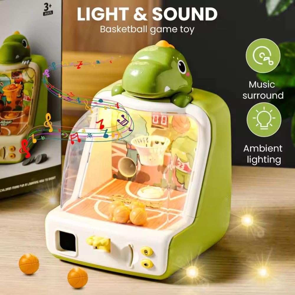 Dinosaur Tabletop Basketball Shooting Game Toy for Kids