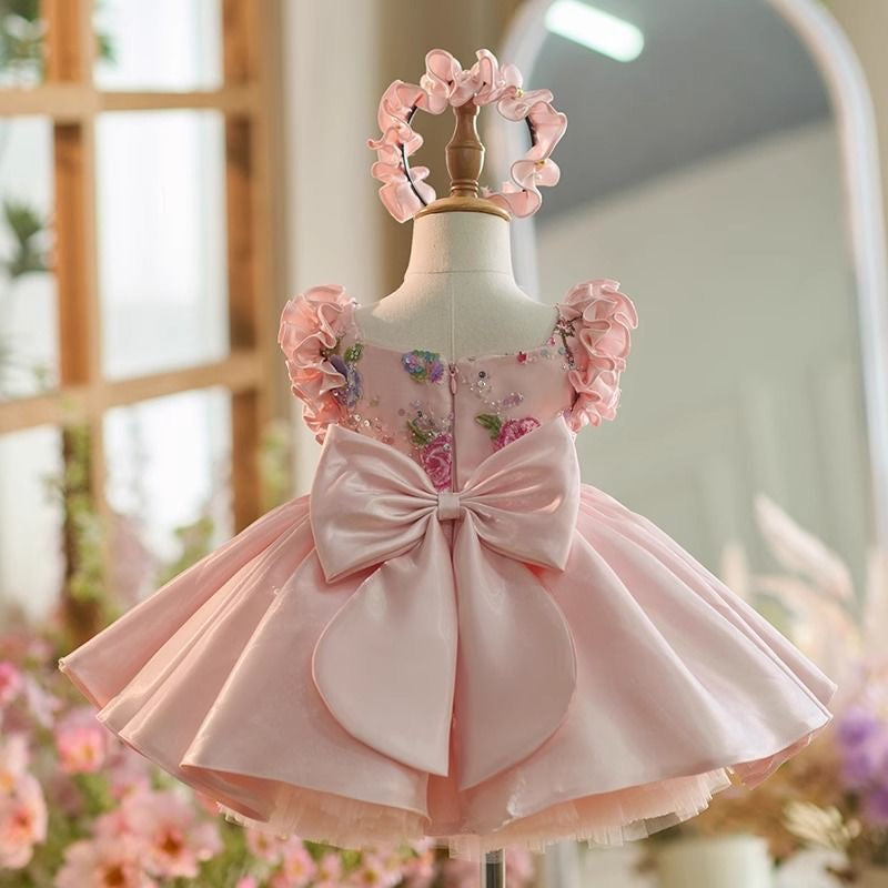 Blush Floral Princess Dress